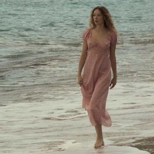 Doen Sofia dress, pink flower print, worn once, small